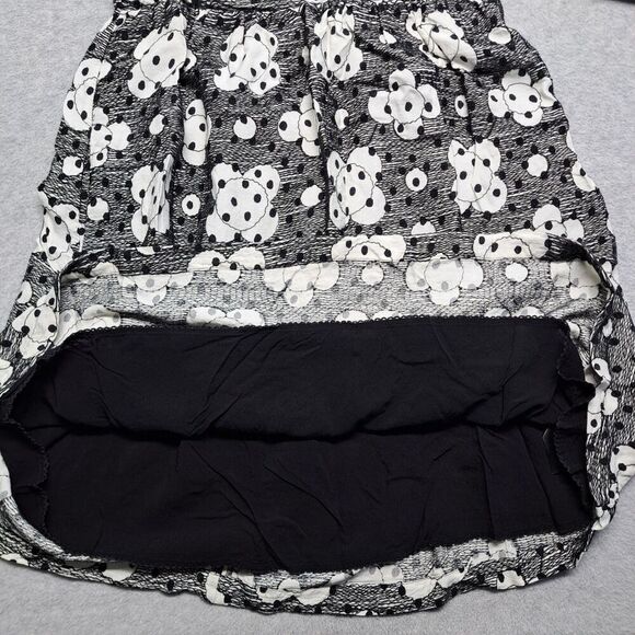 Anthropologie Dress Womens 4 Babydoll Tunic Black White Flowers - Picture 3 of 16